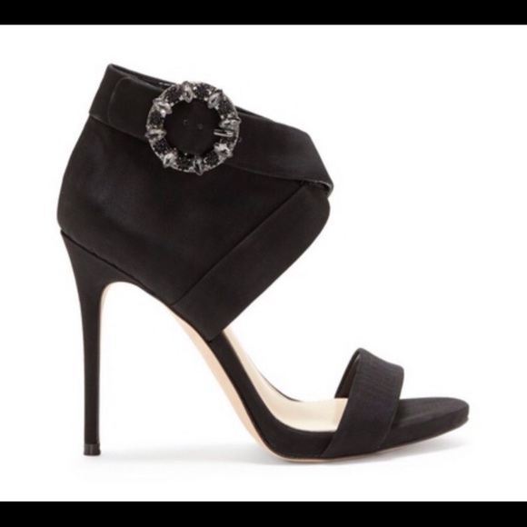 Black Vince Camuto Stiletto Black Jeweled Buckle - Picture 2 of 5